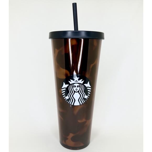 NEW Starbucks Venti Tortoise Shell Tumbler 24oz Brown Mocha VERY RARE 2019 - Picture 1 of 7